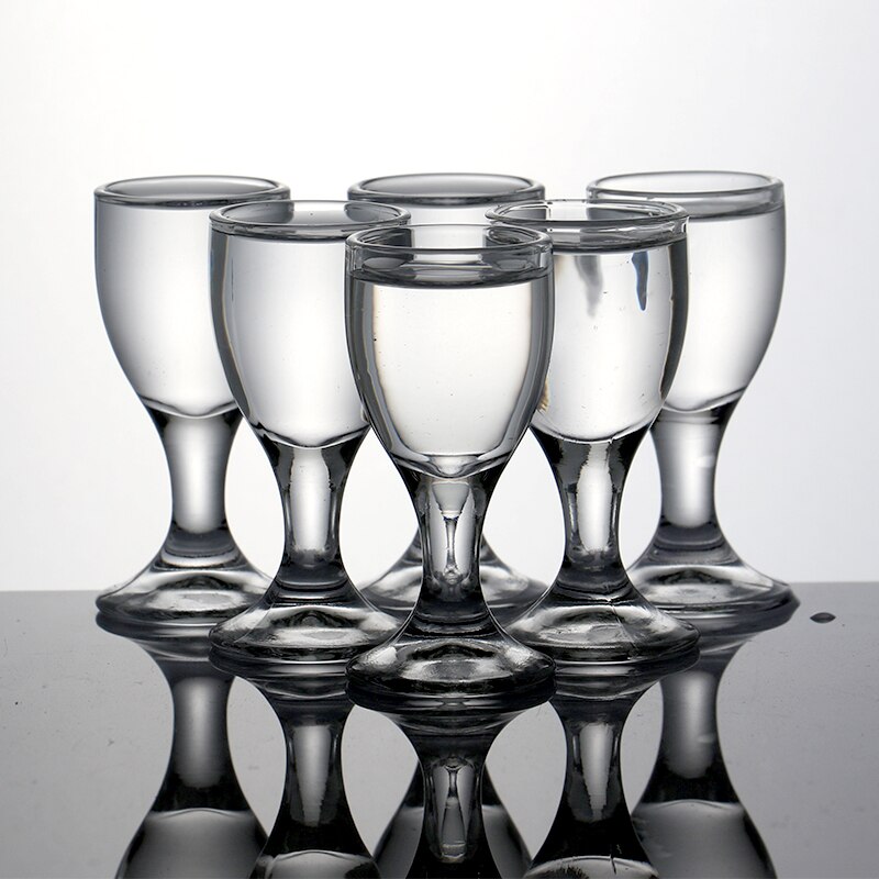 Sett  of 6 stk 0.3oz blyfri glassmaskin laget kinesiske gammeldagse shotglass for likør vodka spirit dinks 10ml
