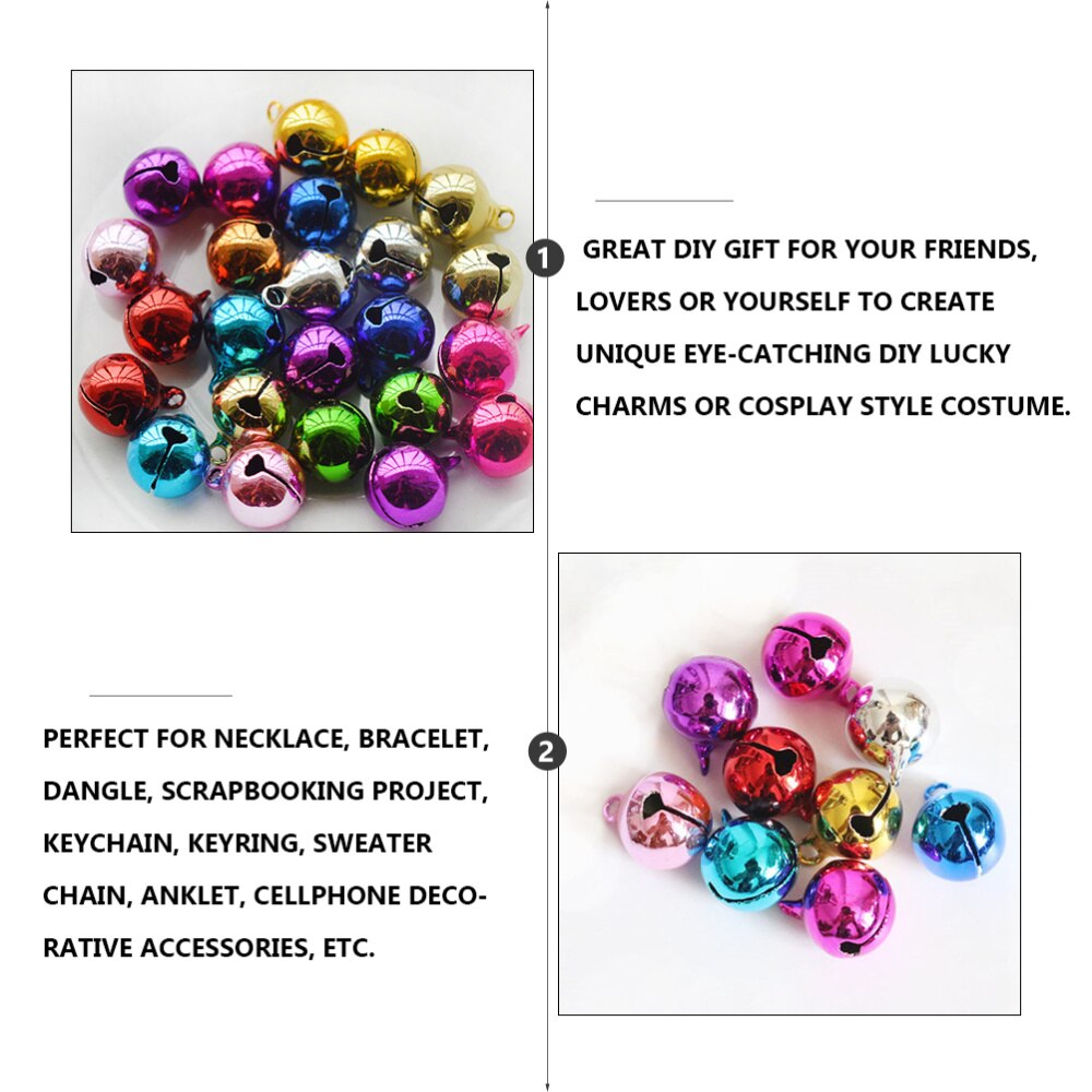 50Pcs Diy Craft Bell Electroplated Bell Diy Sieraden Accessoires Kerst Klokken Decoratieve Metalen Bells Voor Cadeau Kerst Diy