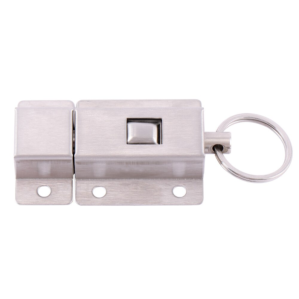 3 Inch Long Stainless Steel spring Door Latch With Button Slide Lock Barrel Bolt Window Cabinet Fitting Room Accessorries Hardwa