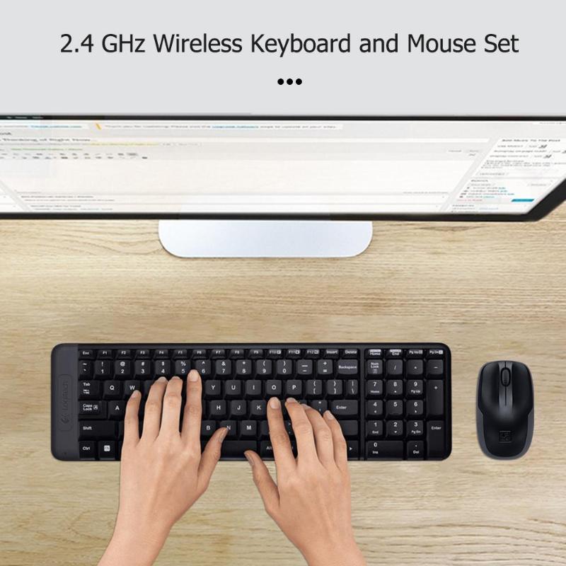 Logitech MK220 Wireless Keyboard Mice Combo 2.4 GHz wireless 1000dpi Mouse USB Receiver Keyboard Mouse Set For Laptop PC Office