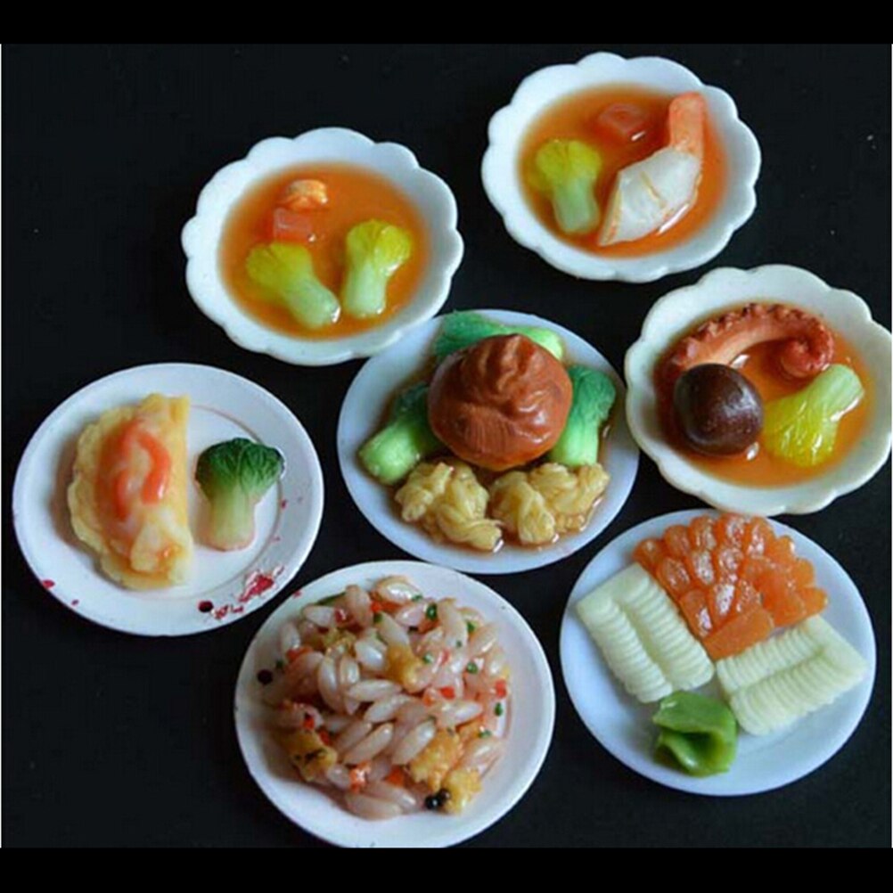 33 stk / sæt dukke tilbehør køkken mini bordservice miniaturer kop plade fad dekor dekoration legetøj til børnepiger