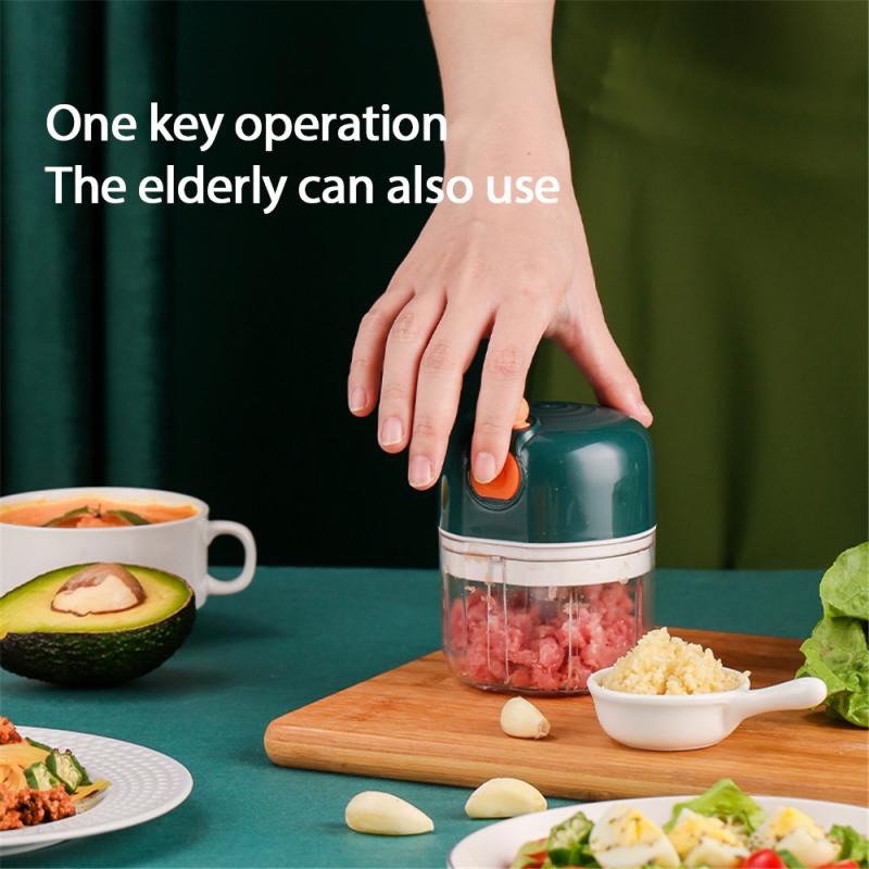 250Ml Elektrische Babyvoeding Keuken Tool Draagbare Mini Kinderen Effen Eten Mills Usb Vlees Groente Stamper Machine