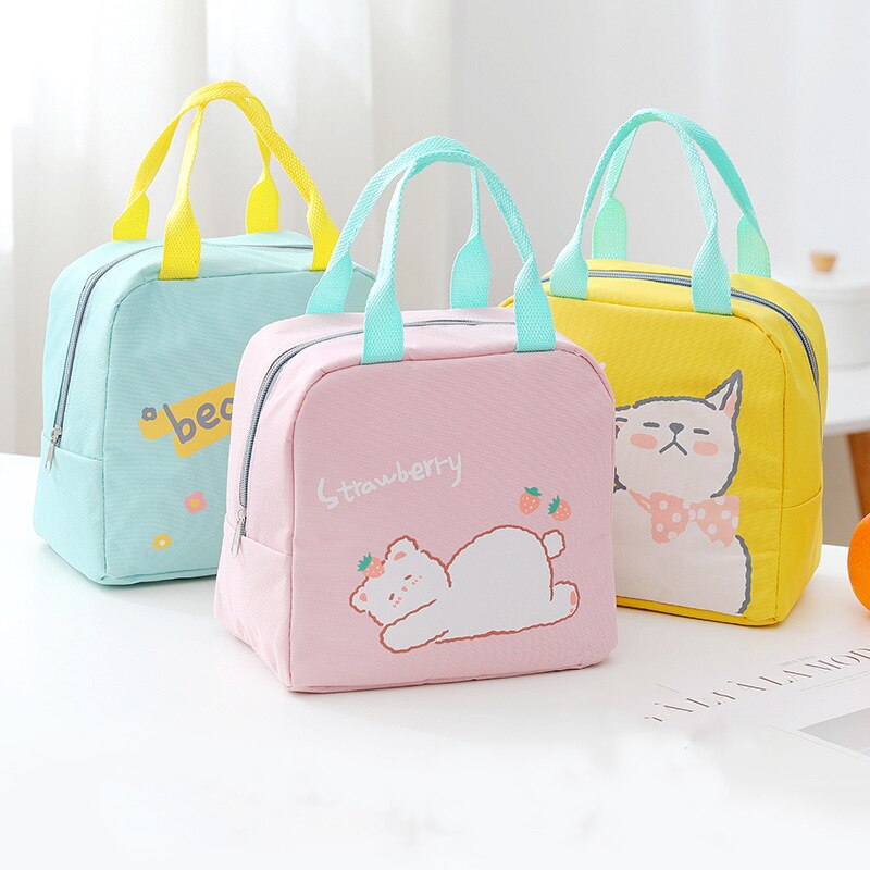 Kinderen School Lunchbox Draagbare Lunch Bag Lunchbox Thermische Geïsoleerde Lunch Box Tote Koeltas Bento Pouch Lunch Container