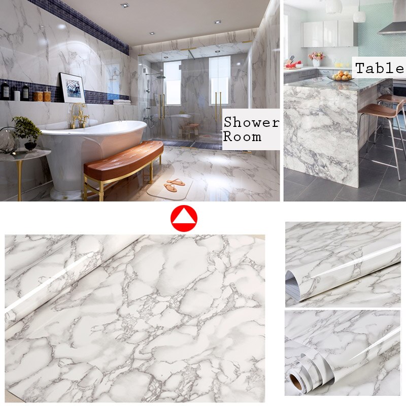 50 x 61cm køkken selvklæbende vandtæt olietæt imiteret marmor klistermærke tapet soveværelse dekoration tapet mursten stil