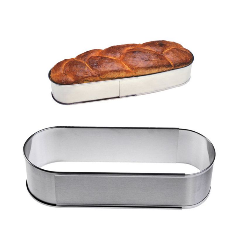 Rvs Mousse Ring Ovale Intrekbare Taart Ring Diy Cheese Cake Bakvorm Mousse Pan Uitschuifbare Keuken Bakken Schotel