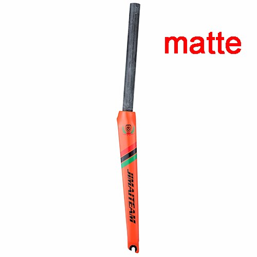 JIMAITEAM vélo fourche avant VTT fourche avant vélo de route fourche avant en Fiber de carbone fourche avant accessoires de vélo: orange matte