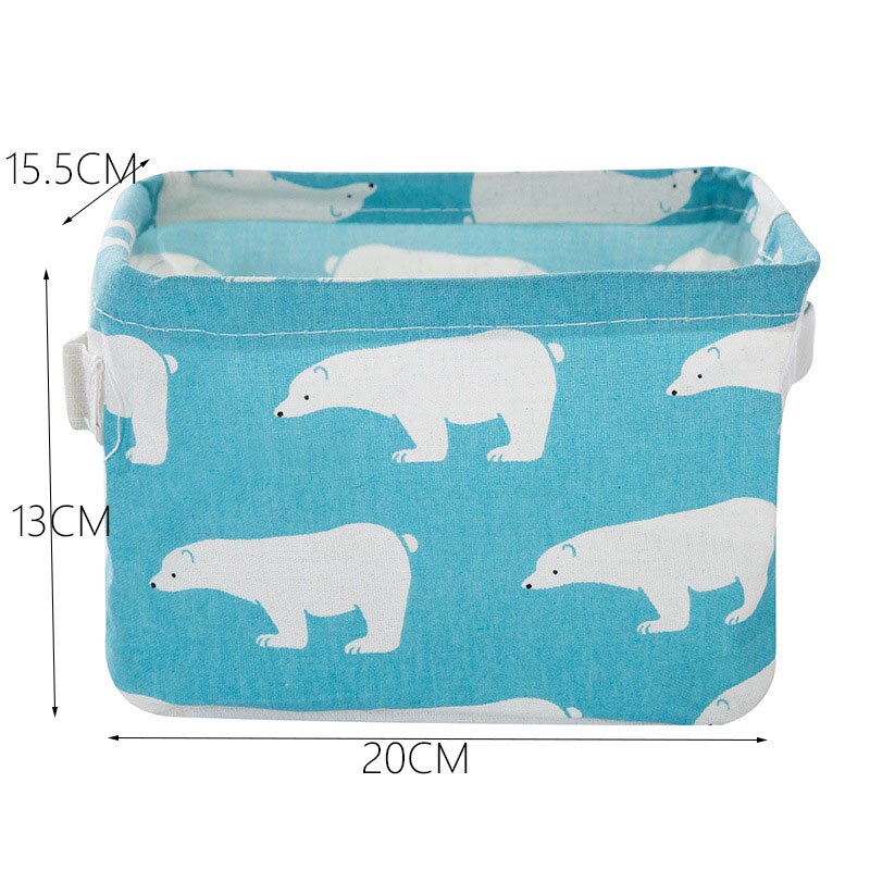Linen Desktop Storage Basket Sundries Toy Storage Box Organizer Cosmetic Book Organizer Home Office Stationery Container Basket: 9