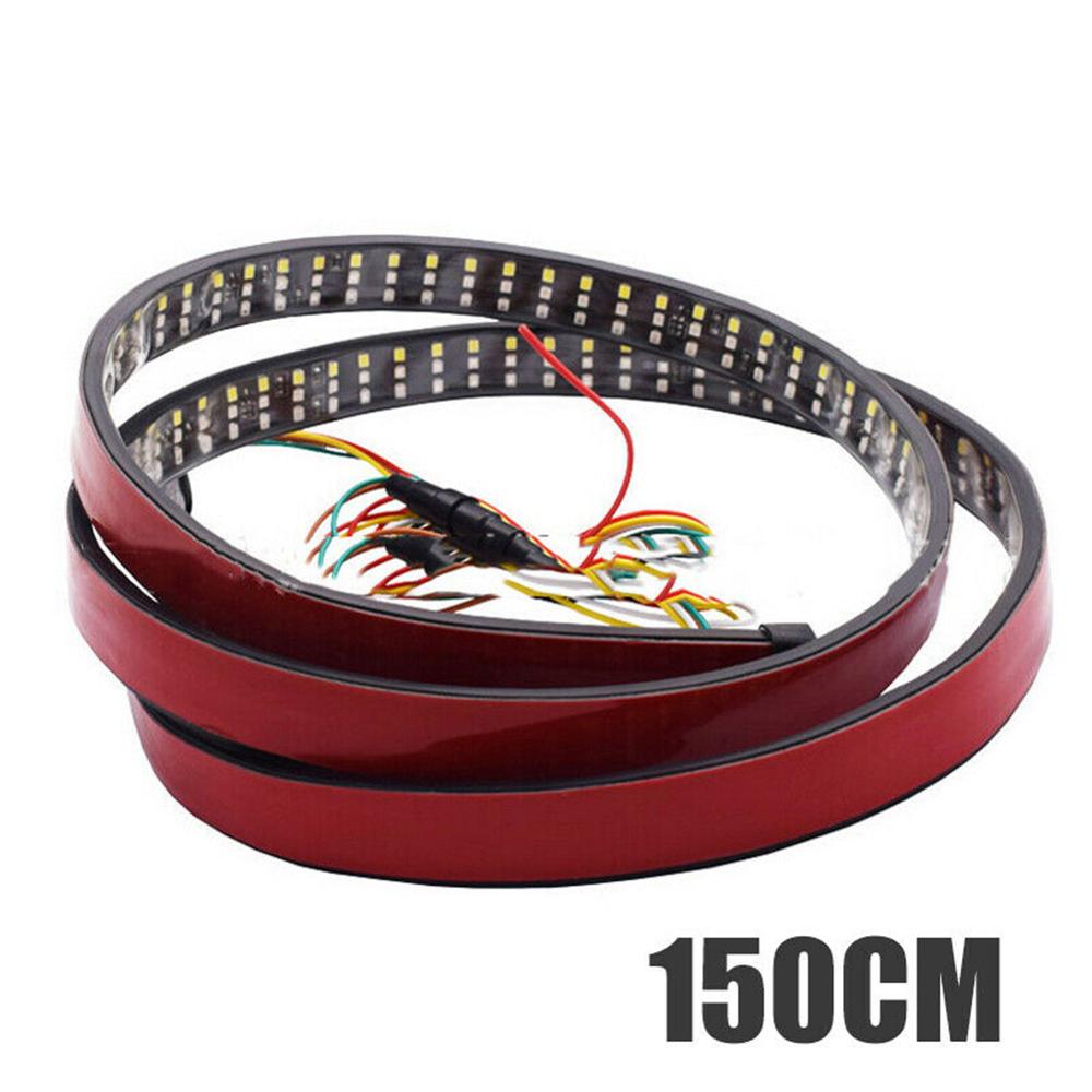 60 Inch Car LED Tailgate Light Bar Triple-Row Waterproof Light Turn Signal Brake Light Reverse Light for Truck Pickup Van