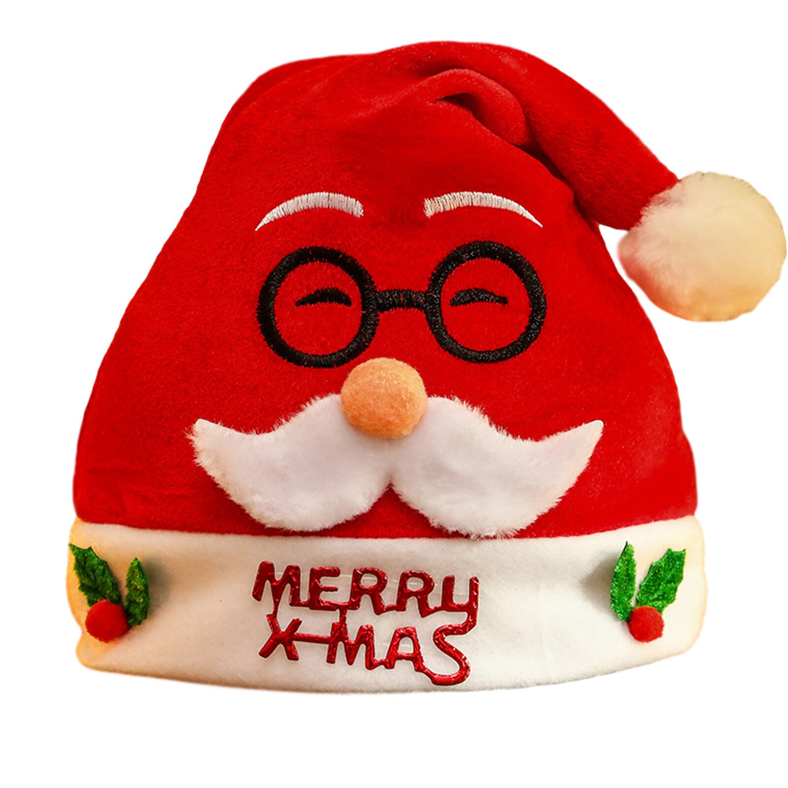 Adults Children Santa Hats, Novelty Funny Christmas Hat with Cartoon Headwear