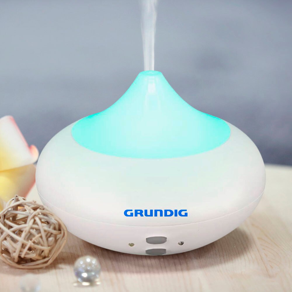Difusor aromatico Grundig, humidificador, luz led, 8 colores, ultrasonico, aromaterapia, portatil, decorativo, difusor, difusor aromaterapia, humidificadores difusores aromaterapia