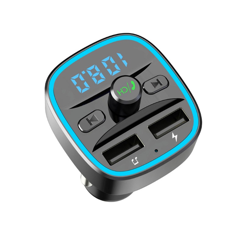 JaJaBor FM Transmitter Bluetooth Car Kit Handsfree Calling Auto Bluetoooth 5.0 Car MP3 Player 2.4A Quick Charge USB Car Charger