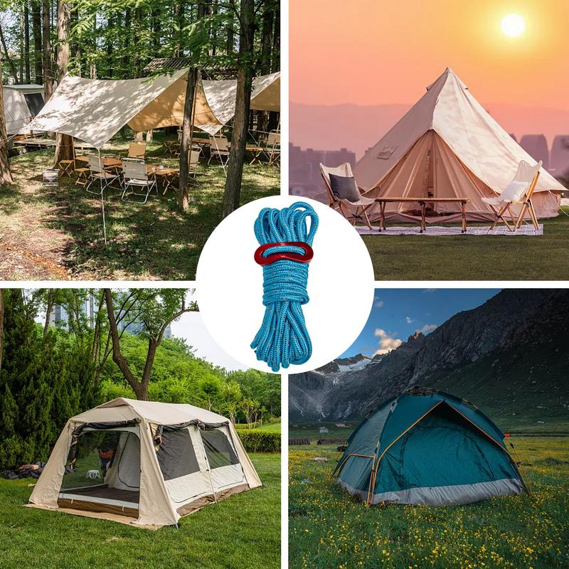 4M Outdoor Tentkoord Reflecterend Paracord Tenttouw Lichtgewicht Campingtouw Met Scheerlijnen Richter Spanner Pouch Voor Tent Tarp