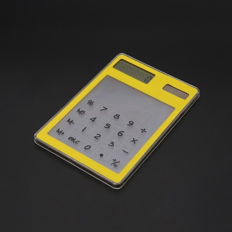 Slim LCD 8-Digit Display Clear Touch Screen Solar Calculator For School Office