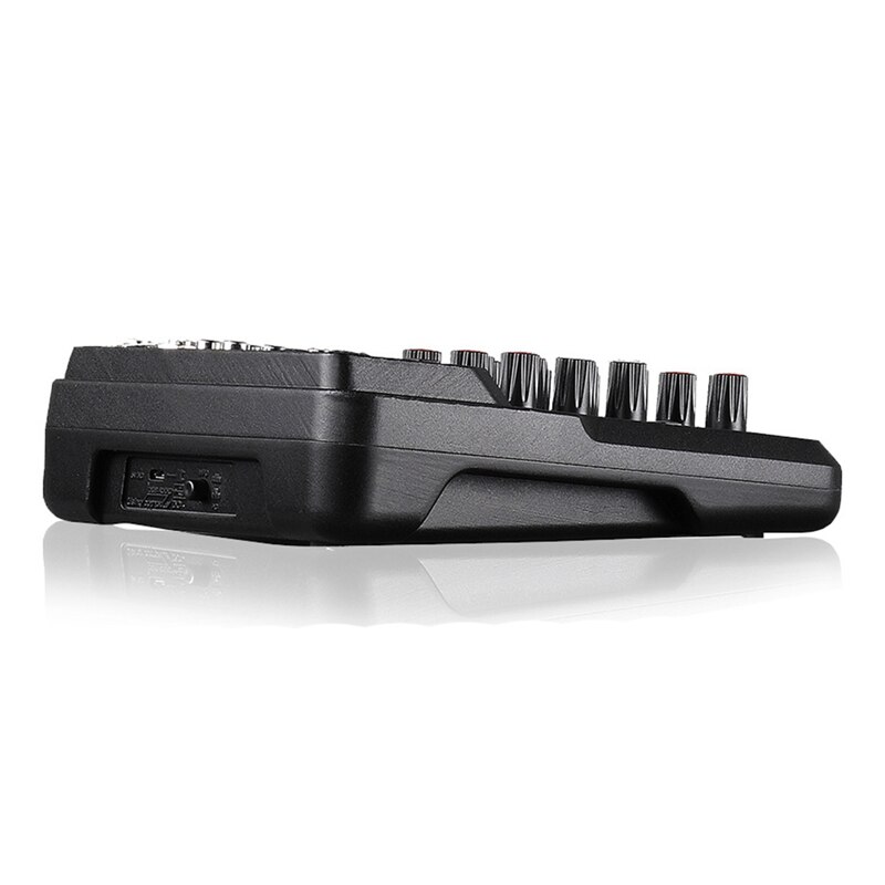 Wyw 4- kanal tragbares digitales audiomischpult mit soundkarte, bluetooth, usb , 48v und phantomspeisung für dj-pc-aufnahmen
