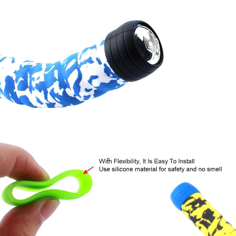 1 Paar Fahrrad Silikon Gummiband Befestigungs Ring Anti-Überspringen Stecker Wasserdichte Tragen Beständig BüGel Silikon Schleifen für Straße Fahrrad Bar Band YS-Kaufen