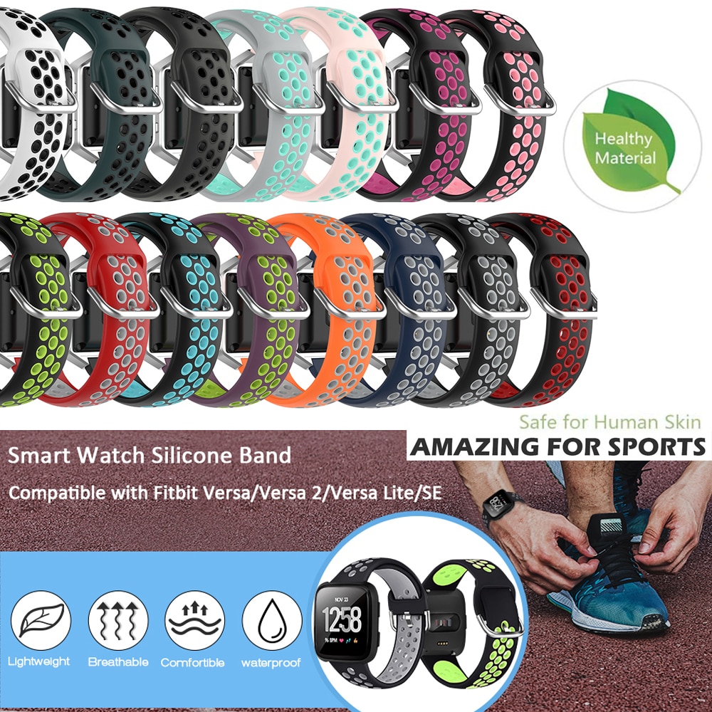 Accessoires Band Voor Fitbit Versa 2 Zachte Siliconen Ademend Horloge Band Voor Fitbit Versa Vervanging Band Voor Fitbit Versa 2