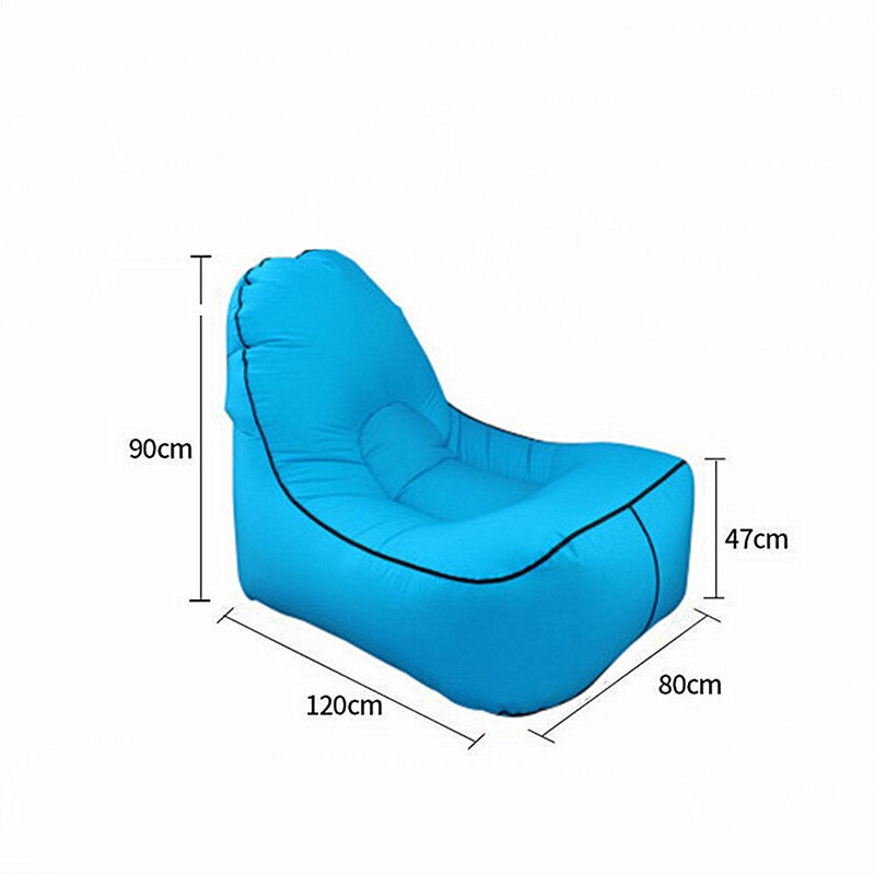 Camping møbler luft strand stol sædehynde bærbar udendørs græs have oppustelig sovestol sofa lounge