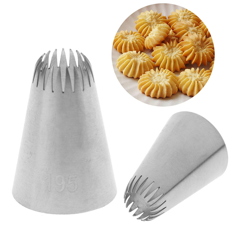 1PCS / 3PCS Stainless Steel Cake Head Icing Piping Nozzles Stainless Steel Cake Cream Decor Bakeware Pastry Tips #195,#366,#C10