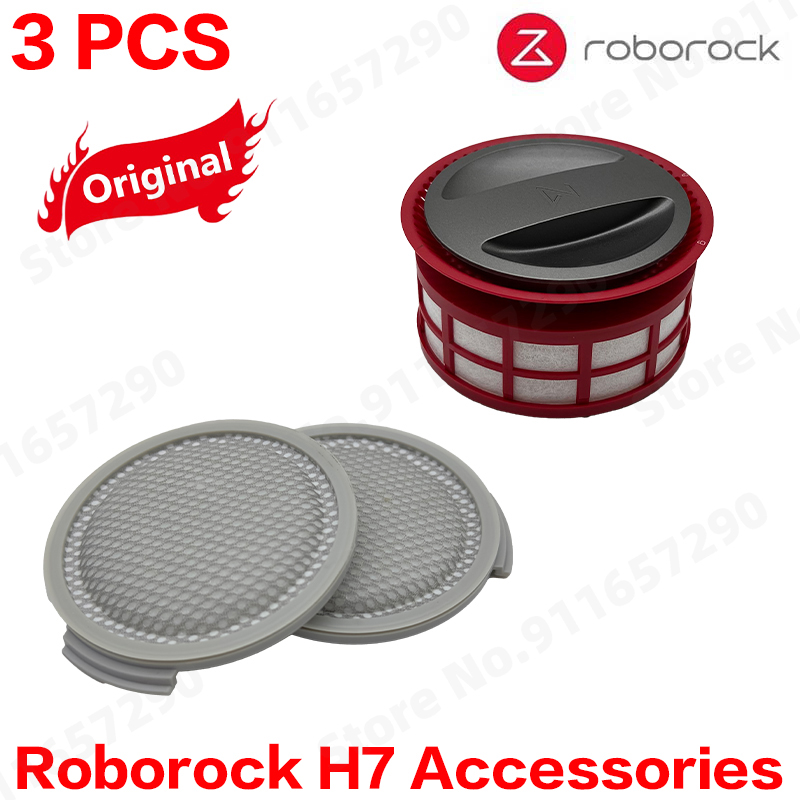 Original Roborock H7 Dust Box HEPA Filter Spare Parts Mace Plus Dustbin Cyclone Assembly Module Red Accessories: Lavender