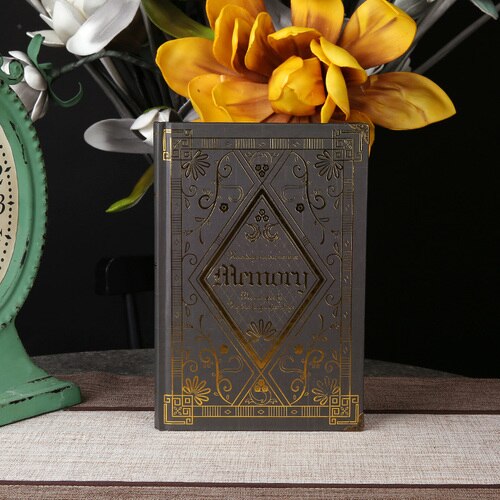 Fromthenon Foil Gold Hardcover Notebook And Journal Vintage European Line Paper Planner School Stationery Supplies: A5 21 x 14cm