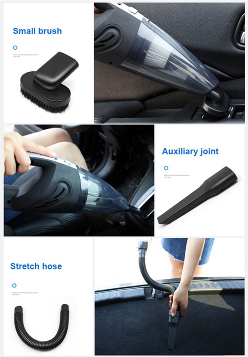Aspirateur à main sans fil puissant Cyclone aspiration Portable Rechargeable aspirateur Charge rapide pour voiture maison poils d'animaux