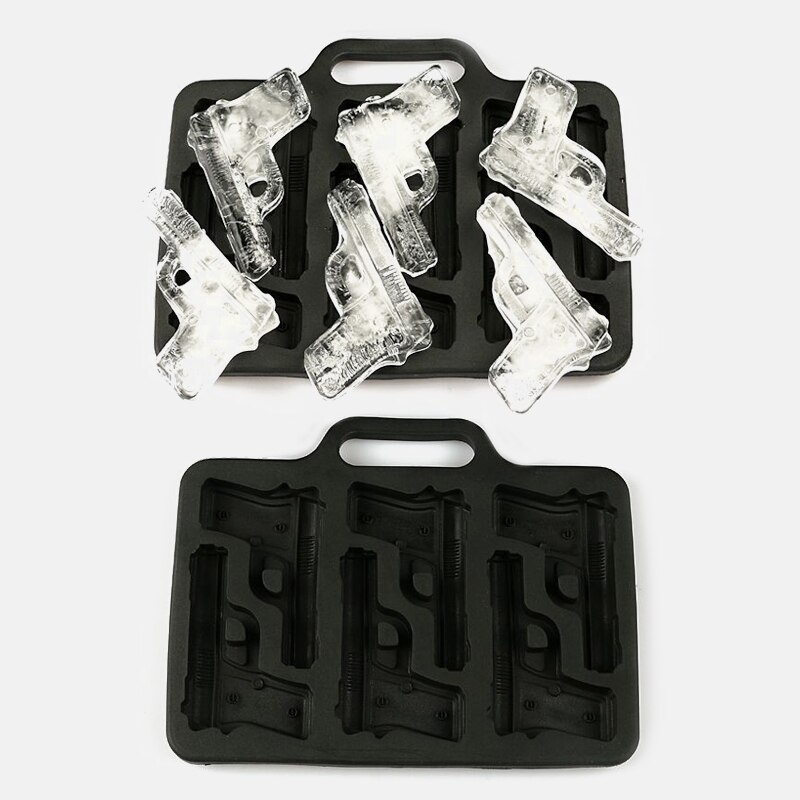 Cube Ice Soccer Maker Ice Tray 3D Skull Silicone Mold DIY Ice Cube Maker Mold Kitchen Homemade Popsicle Ice Cube Silicone Mold: 8