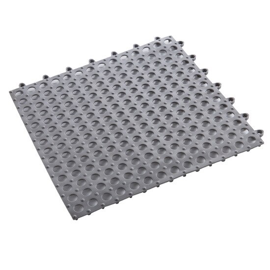 Alfombrillas antideslizantes para baño, Alfombra de malla de PVC, de plástico suave, antideslizante, para masaje de pies, estera de suelo para ducha: gray