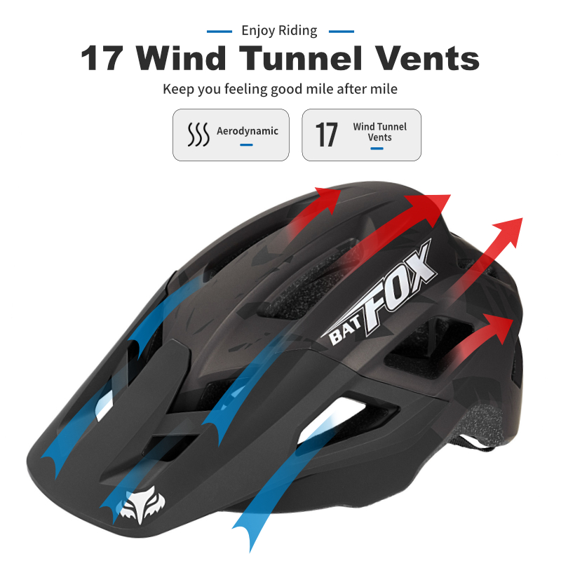 BATFOX casque de cyclisme intégralement moulé VTT visière casque de vélo hommes femmes casco bicicletas hombre vtt casques