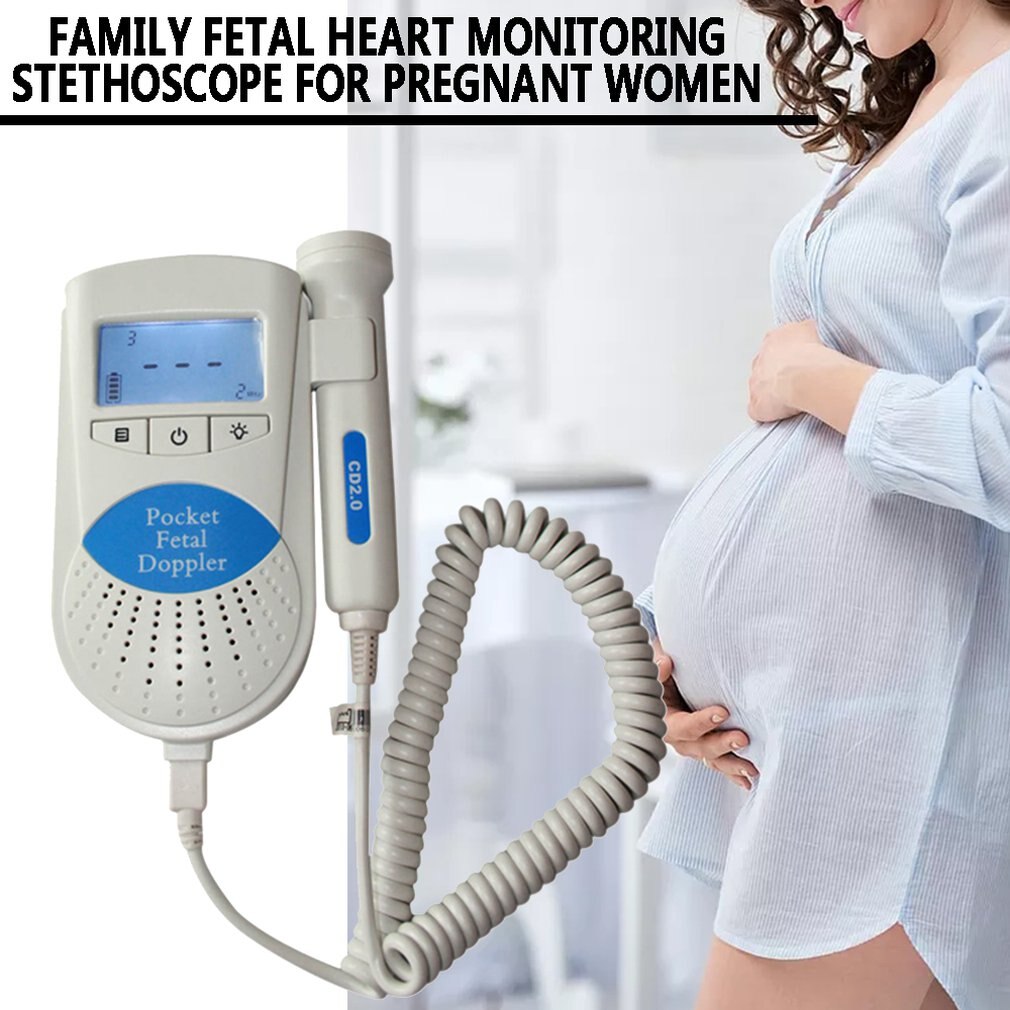 Lcd -näyttö vauva lcd -ultraääni -ilmaisin sikiön doppler prenataalinen sykkeen sykemittari