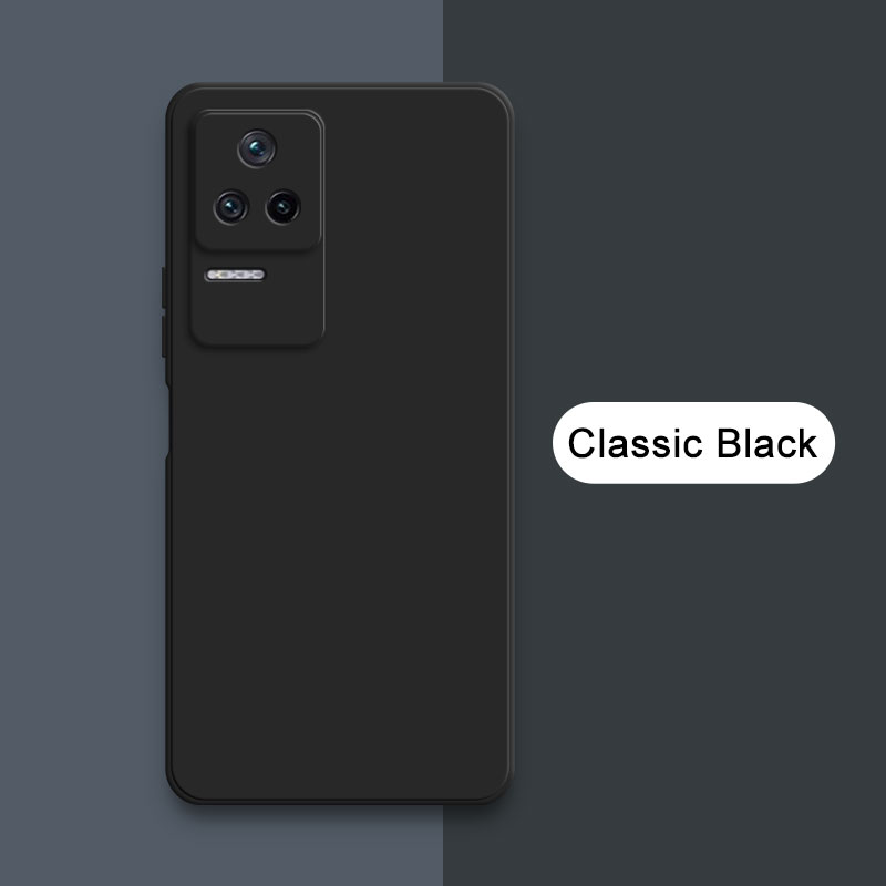 Coque arrière carrée originale en Silicone liquide pour Xiaomi POCO F4 GT 5G, étui de protection souple pour appareil photo, mignon, sac Funda: Néoprène / Or