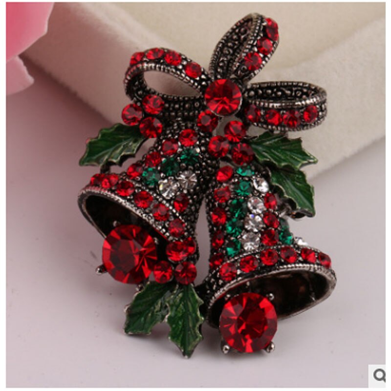 Kerst Broche Nieuwjaar Vintage Pin Steentjes Crystal Corsage Banket Pins Decorations Badge Broches Prachtige