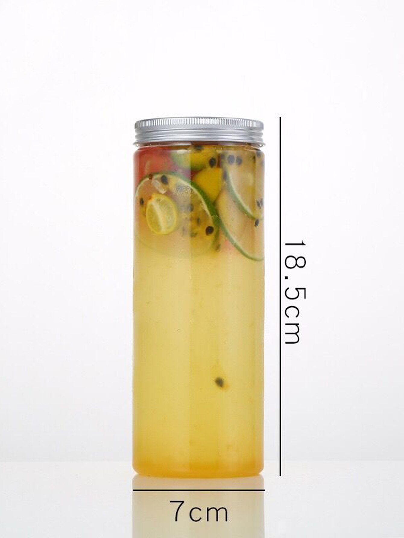 500ml plastic drinkflessen met aluminium deksels, wegwerpflessen met doorzichtige drank en water, brede hals voor snoep en thee.