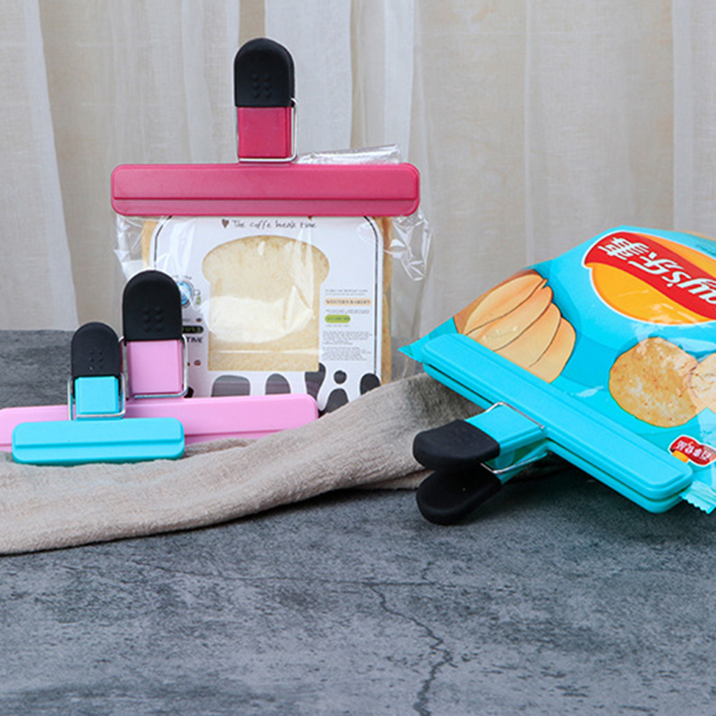 Clip de sellado de bolsas de comida para el hogar, Clip de cierre para bolso para té o café, Clips de plástico portátiles, herramienta de almacenamiento para la cocina, 1 Uds.
