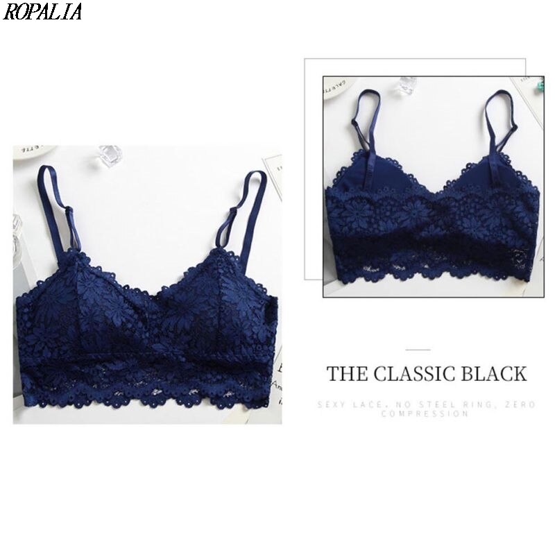 Vrouwen Draadloze Mooie Terug Kant Buis Tops Soft Aangepast-bandjes Brasserie Lingerie Intimates ONS