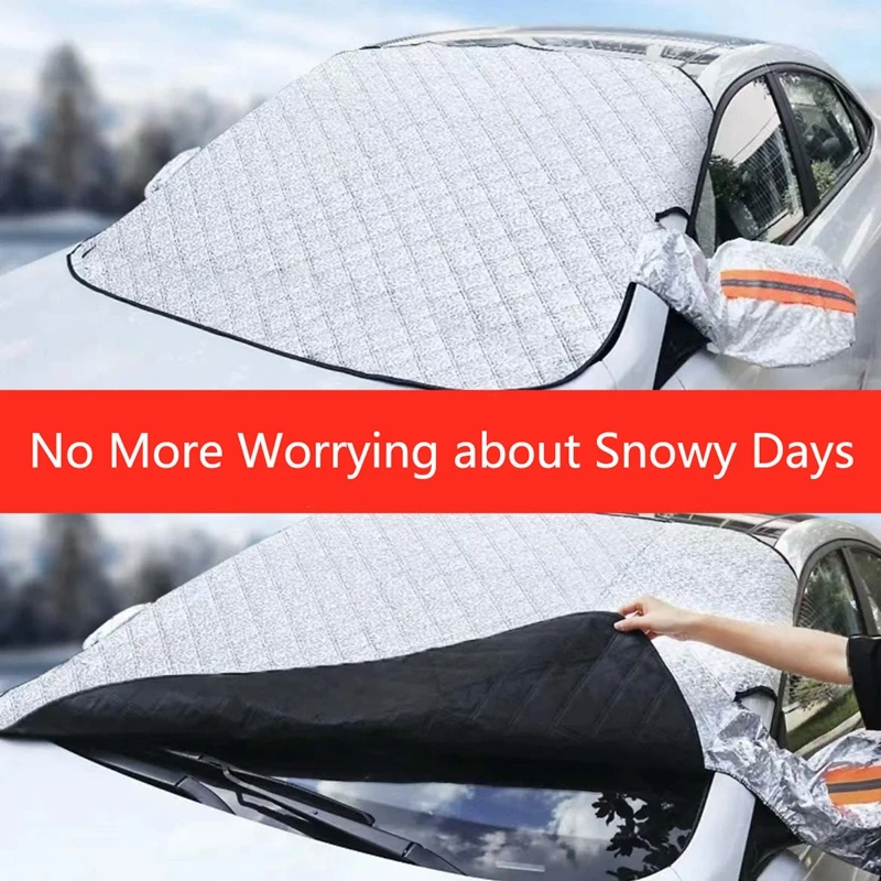 LEIBOO Magnetische Auto Sneeuw Schild Vorst Preventie Vorst Auto Cover Auto Voorruit Zonnescherm Verdikte Sneeuw Schild Auto Jas