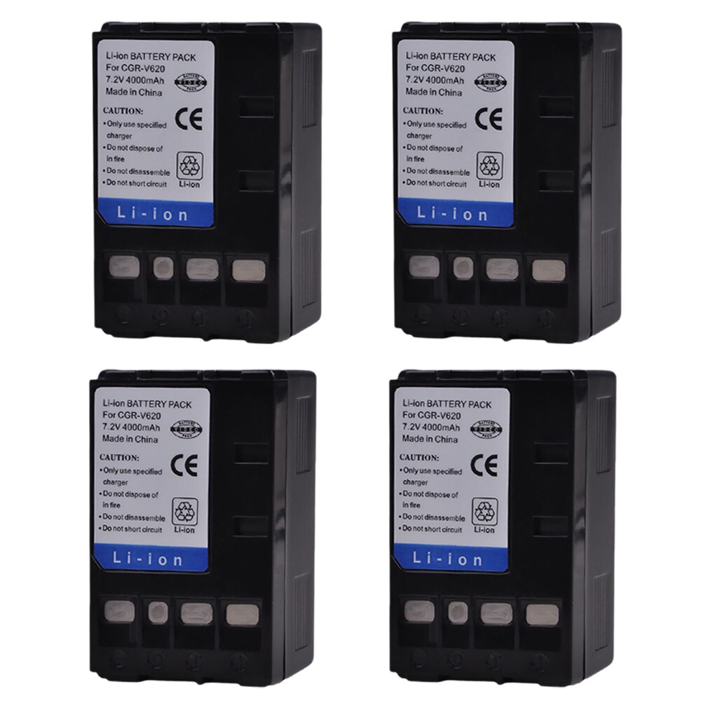 4000 mah cgr -v620 cgr  v620 cgr -v14s cgr -v610 v610 v620 batteri för panasonic nv -rx14 nv-rx18 nv-rx24 nv-rx27 rx37 rx18b rz10: 4 st