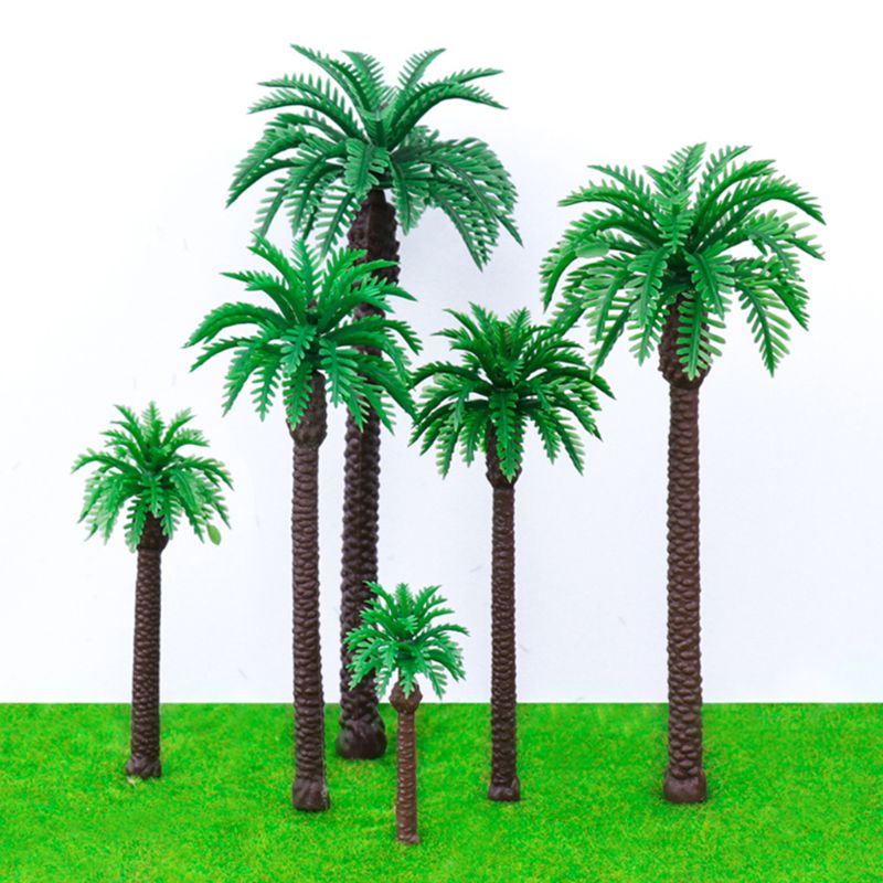 30pcs Artificial Coconut Palm Trees Scenery Model Miniature Architecture Trees