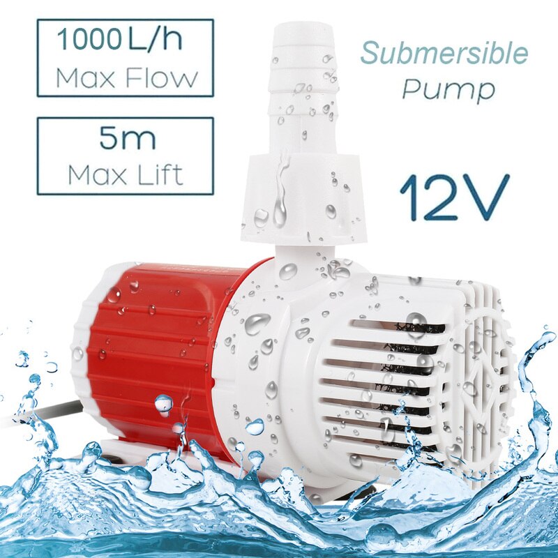 1000L/H Multifunctional Aquarium Water Circulation Water Pump Submersibles Solar Water Pumps DC 12V 24V Solar Brushless Motor