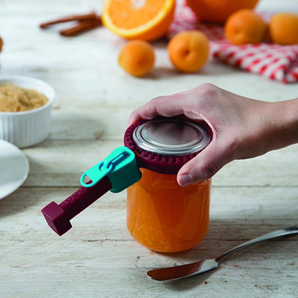 Multi Functies Siliconen Flesopener Rits Opener Schroef Cap Jar Openers Blikopener Voor 6 Verschillende Soorten Pull Tabs Fles cap