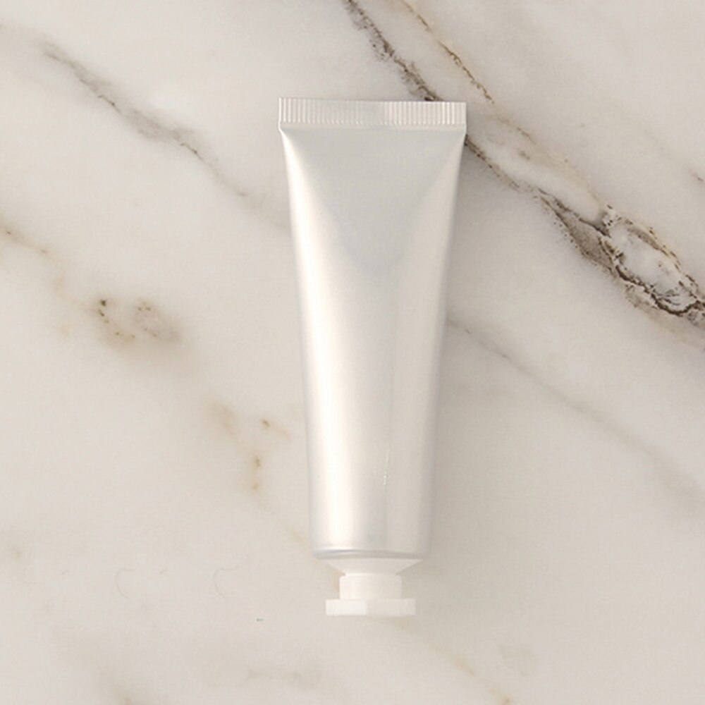 Tubo suave de plástico de aluminio vacío recargable para loción, champú, Gel de ducha, botellas exprimibles, envases cosméticos de viaje: Blanco / 100 ml