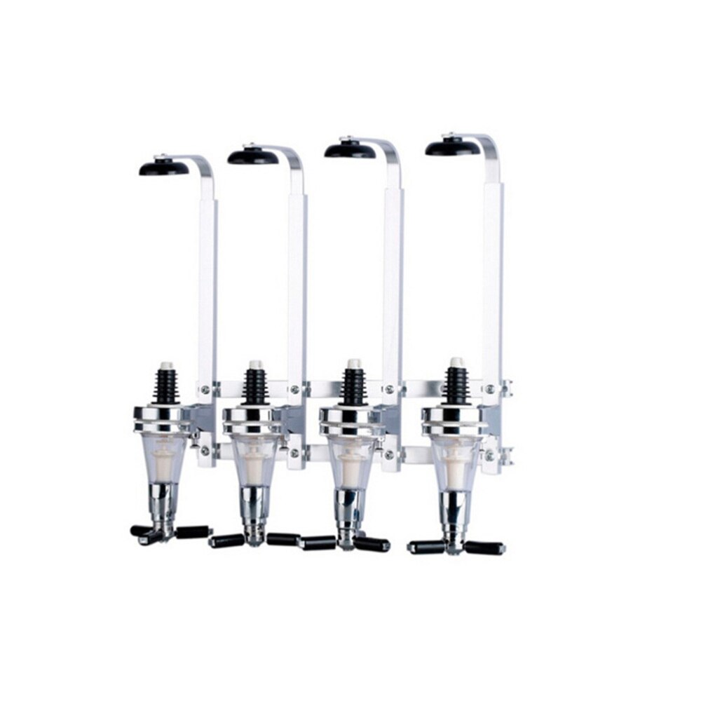 Wandmontage 6 Station Liquor Dispenser Bar Butler Wijn Dispenser Alcohol Fles Dispenser Drinken Pourer Bar Accessoires: Silver 1