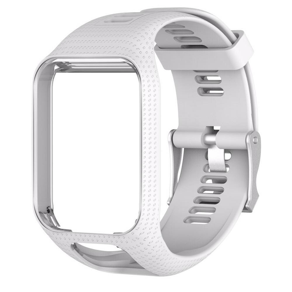 Correa de reloj para TOMTOM Runner 2 3 Spark / 3 Glfer 2 Adventurer, repuesto de correas de reloj GPS: White