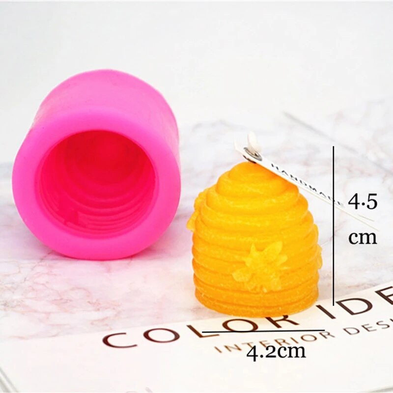 Diverse Honingraat Vormen Kaars Siliconen Mal Voor Handgemaakte Desktop Decoratie Gips Hars Aromatherapie Kaars Siliconen Mal: Donker Kaki