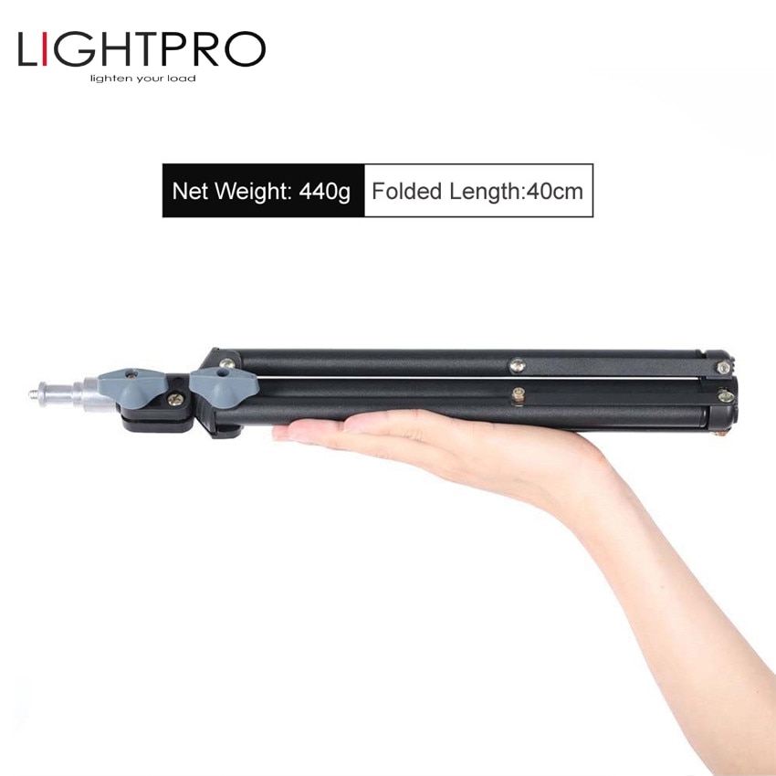 Mini treppiede in metallo leggero da 75cm/29,52 pollici da tavolo con vite da 1/4 &quot;per Studio fotografico, carico massimo 2kg/4,4 libbre