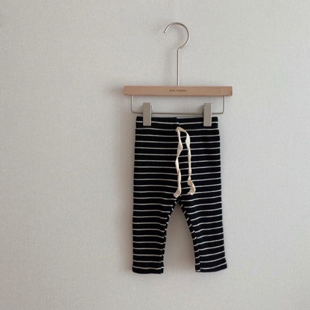 Forår efterår babystrikkede ribstrikkede leggings piger bomuld haremsbukser drenge nyfødte fritidsbukser spædbørn elastiske bukser