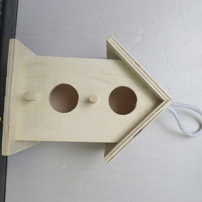 Wooden Bird Nest Hanging Bird House Natural Wooden Bird Cage Resting Place Wall-Mounted Outdoor Birdhouse Wooden Box: B