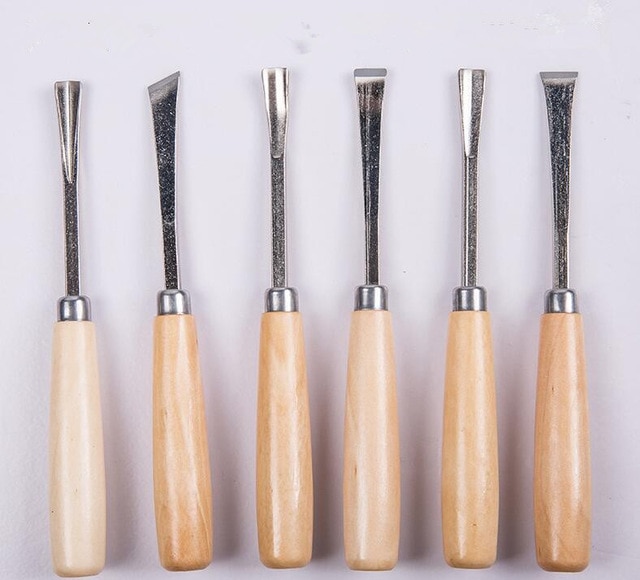 Woodworking Hand Tools Wood Cut Knife Tool Set 6pcs/set Woodpecker DIY Hand Wood Carving Tools Chisel Set Knives Tool Set