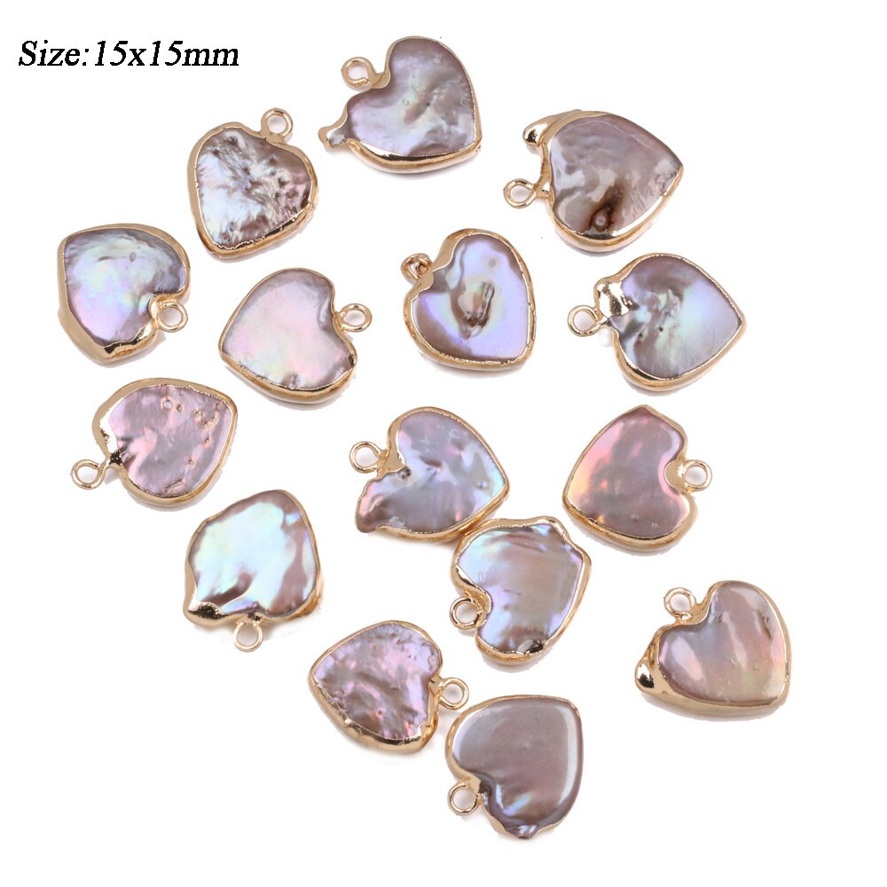 Natural Freshwater Pearl Pendants Charms Connector Pendants for Jewelry Making DIY Accessories Fit Necklaces Bracelet Earrings