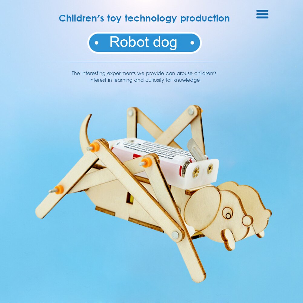 Diy Kruipen Mechanische Hond Science Experiment Model Speelgoed Materialen Kit School Project Educatief Materialen