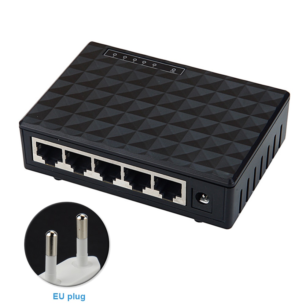 Mini Netwerk Switch Gigabit Lan Hub Adapter 5-Poort Ethernet Uitwisseling Desktop